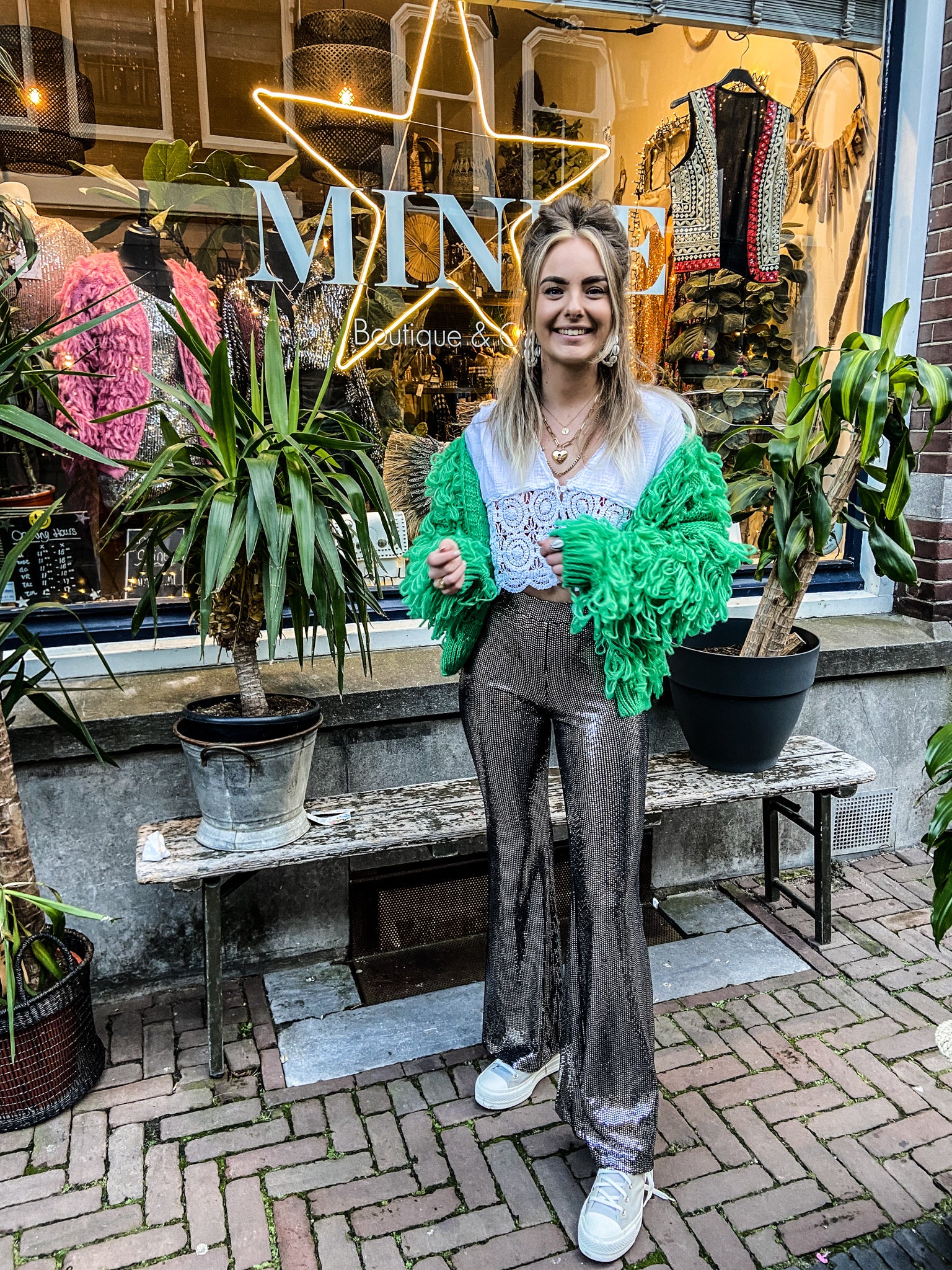 Fringe Vest Green