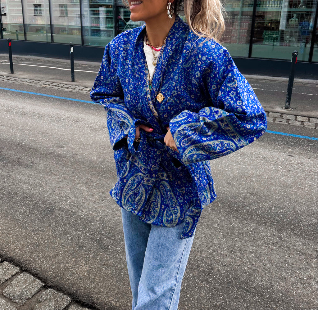 Tulum Kimono Vest Blue