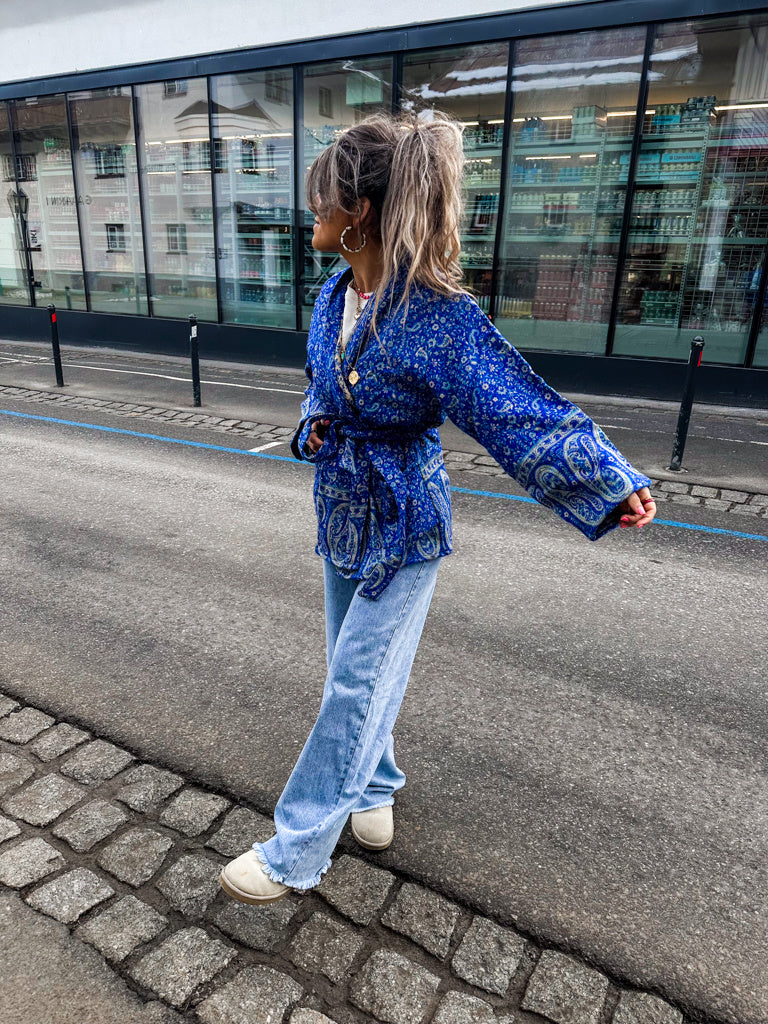 Tulum Kimono Cardigan Blue