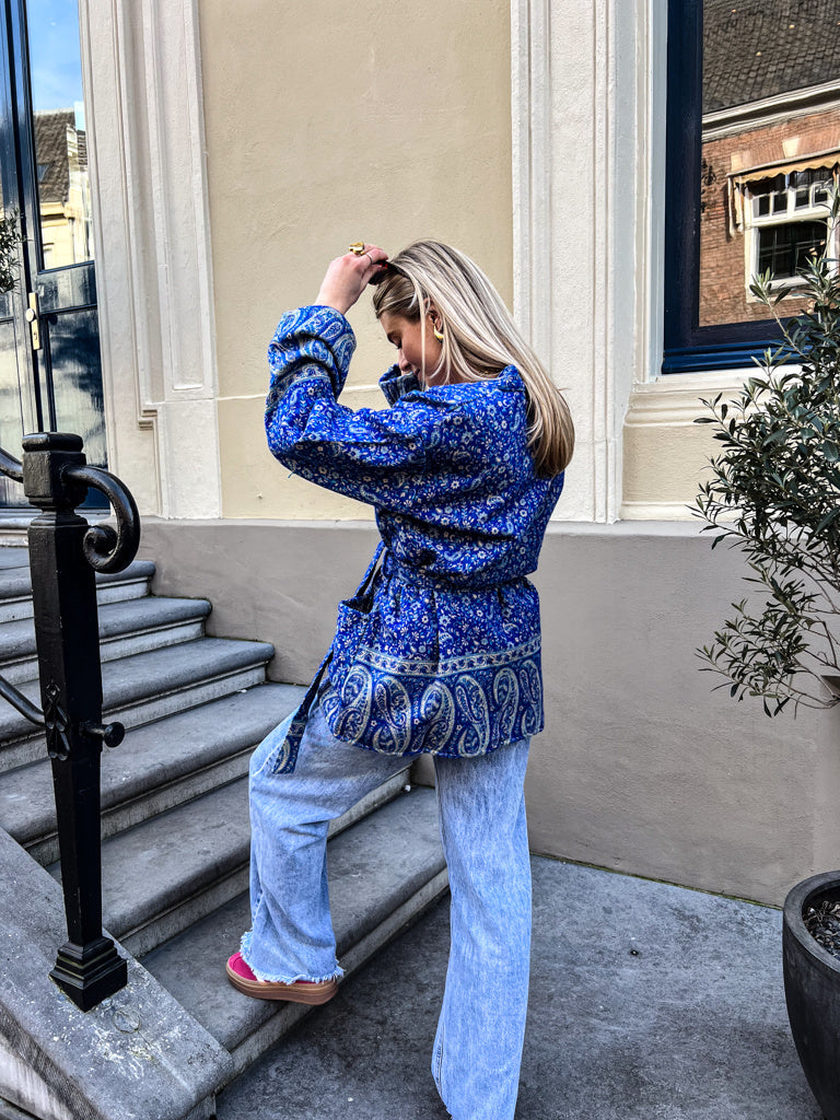 Tulum Kimono Cardigan Blue