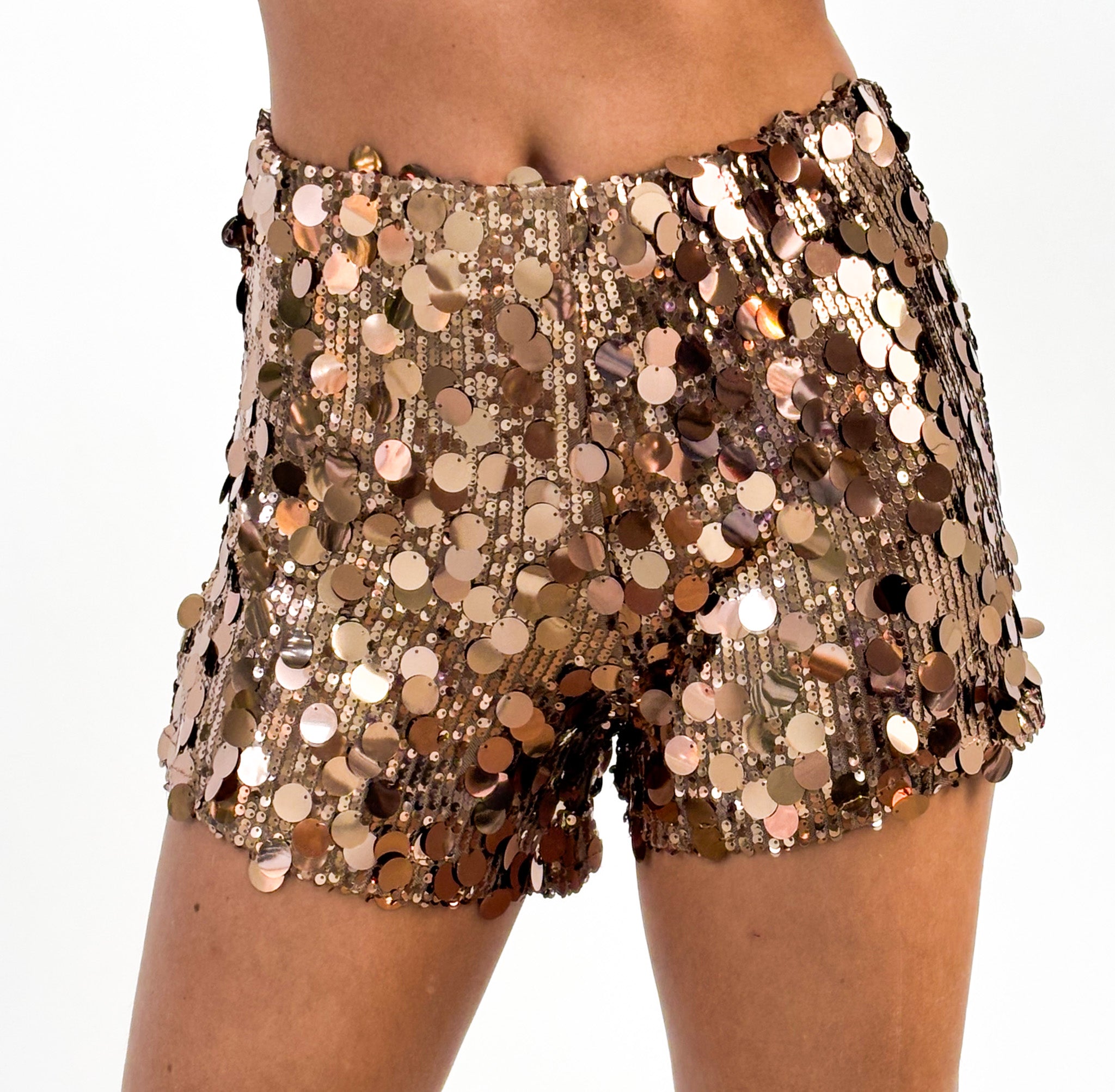 Twinkle Glitter Shorts Bronze